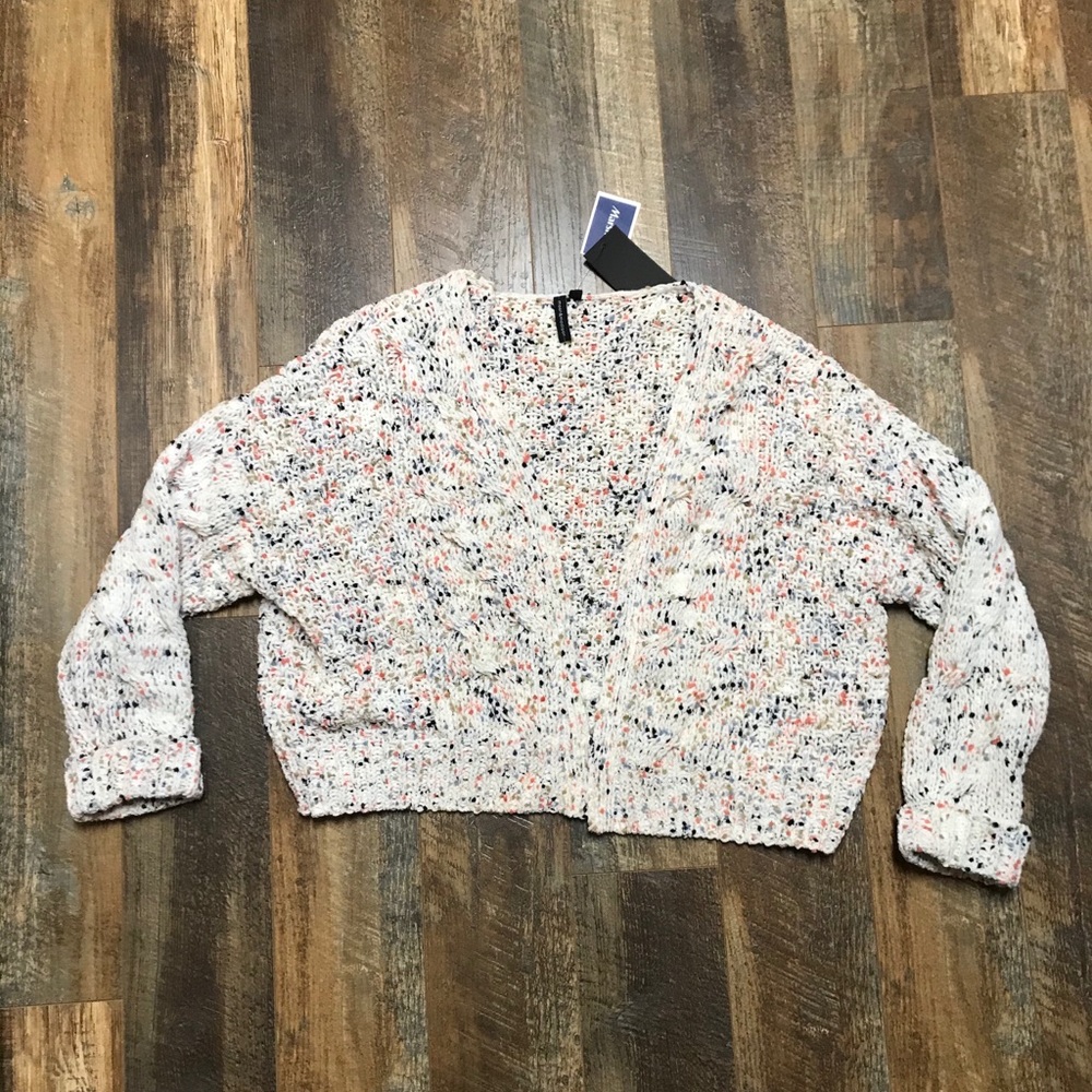 Short slouchy multi cardigan